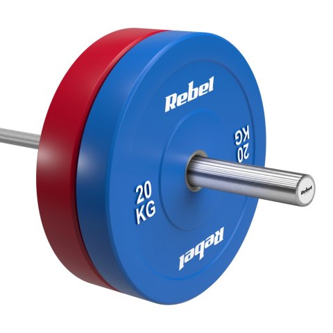 Obciążenie olimpijskie gumowane BUMPER PREMIUM, seria BEAST, 20kg, otwór 51 mm, REBEL ACTIVE