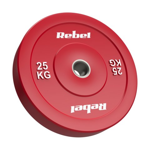 Obciążenie olimpijskie gumowane BUMPER PREMIUM, seria BEAST, 25kg, otwór 51 mm, REBEL ACTIVE