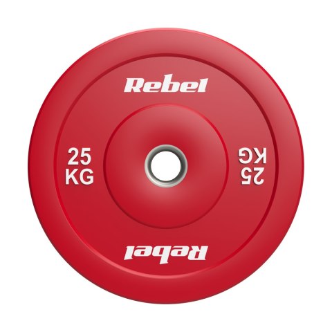 Obciążenie olimpijskie gumowane BUMPER PREMIUM, seria BEAST, 25kg, otwór 51 mm, REBEL ACTIVE