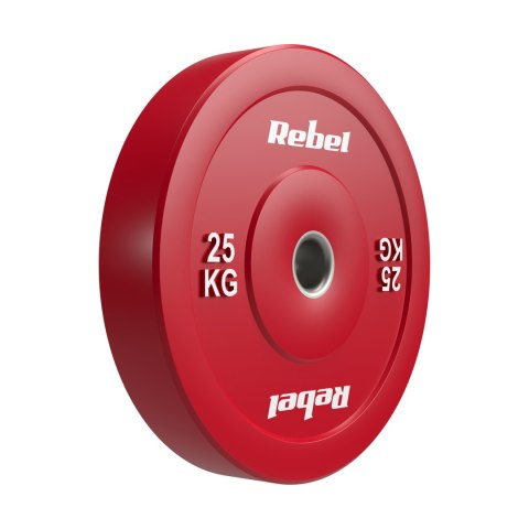 Obciążenie olimpijskie gumowane BUMPER PREMIUM, seria BEAST, 25kg, otwór 51 mm, REBEL ACTIVE