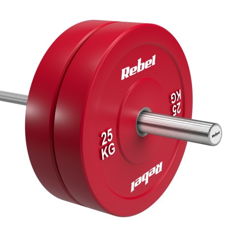 Obciążenie olimpijskie gumowane BUMPER PREMIUM, seria BEAST, 25kg, otwór 51 mm, REBEL ACTIVE