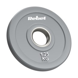 Obciążenie olimpijskie gumowane BUMPER, seria BEAST, zestaw 2x1.25kg, otwór 51 mm, REBEL ACTIVE