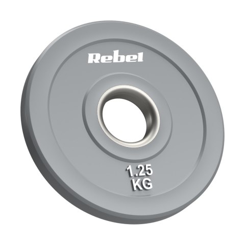Obciążenie olimpijskie gumowane BUMPER PREMIUM, seria BEAST, zestaw 2x1.25kg, otwór 51 mm, REBEL ACTIVE