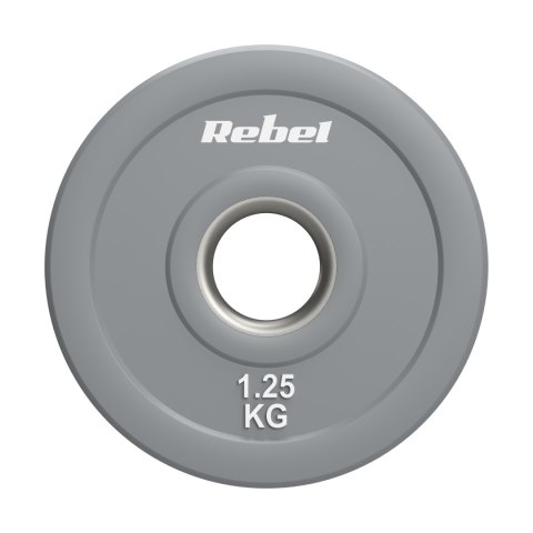 Obciążenie olimpijskie gumowane BUMPER PREMIUM, seria BEAST, zestaw 2x1.25kg, otwór 51 mm, REBEL ACTIVE