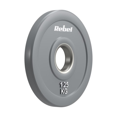 Obciążenie olimpijskie gumowane BUMPER PREMIUM, seria BEAST, zestaw 2x1.25kg, otwór 51 mm, REBEL ACTIVE