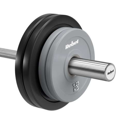 Obciążenie olimpijskie gumowane BUMPER PREMIUM, seria BEAST, zestaw 2x1.25kg, otwór 51 mm, REBEL ACTIVE