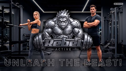 Obciążenie olimpijskie gumowane BUMPER PREMIUM, seria BEAST, zestaw 2x1.25kg, otwór 51 mm, REBEL ACTIVE