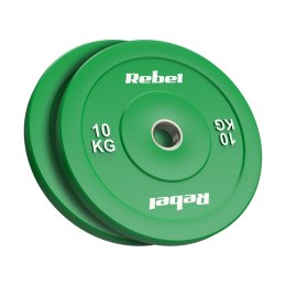 Obciążenie olimpijskie gumowane BUMPER, seria BEAST, zestaw 2x10kg, otwór 51 mm, REBEL ACTIVE