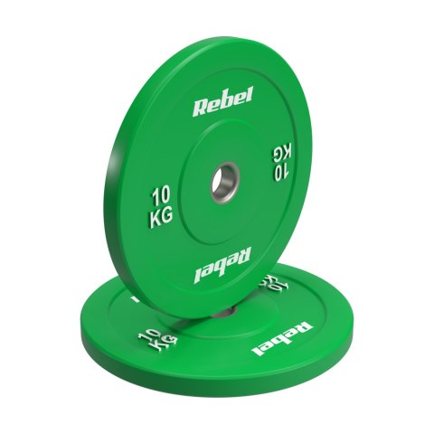 Obciążenie olimpijskie gumowane BUMPER PREMIUM, seria BEAST, zestaw 2x10kg, otwór 51 mm, REBEL ACTIVE