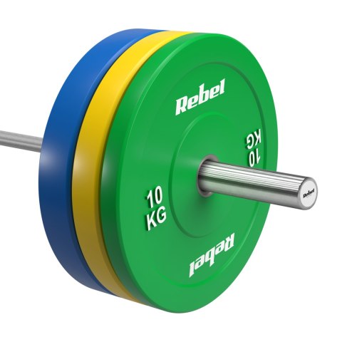 Obciążenie olimpijskie gumowane BUMPER PREMIUM, seria BEAST, zestaw 2x10kg, otwór 51 mm, REBEL ACTIVE