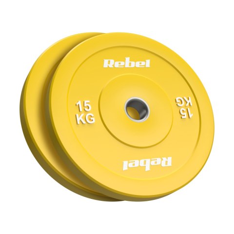 Obciążenie olimpijskie gumowane BUMPER PREMIUM, seria BEAST, zestaw 2x15kg, otwór 51 mm, REBEL ACTIVE