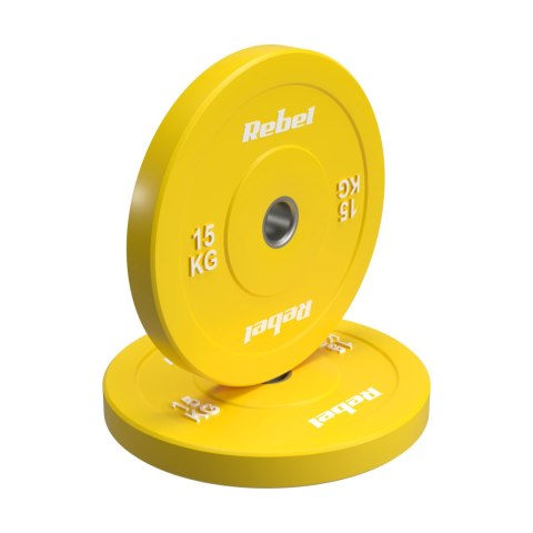 Obciążenie olimpijskie gumowane BUMPER PREMIUM, seria BEAST, zestaw 2x15kg, otwór 51 mm, REBEL ACTIVE