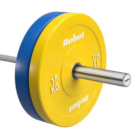 Obciążenie olimpijskie gumowane BUMPER PREMIUM, seria BEAST, zestaw 2x15kg, otwór 51 mm, REBEL ACTIVE
