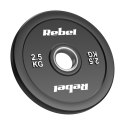 Obciążenie olimpijskie gumowane BUMPER PREMIUM, seria BEAST, zestaw 2x2.5kg, otwór 51 mm, REBEL ACTIVE