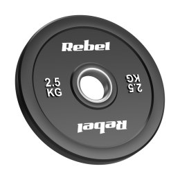 Obciążenie olimpijskie gumowane BUMPER, seria BEAST, zestaw 2x2.5kg, otwór 51 mm, REBEL ACTIVE