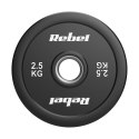 Obciążenie olimpijskie gumowane BUMPER PREMIUM, seria BEAST, zestaw 2x2.5kg, otwór 51 mm, REBEL ACTIVE