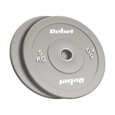 Obciążenie olimpijskie gumowane BUMPER PREMIUM, seria BEAST, zestaw 2x5kg, otwór 51 mm, REBEL ACTIVE