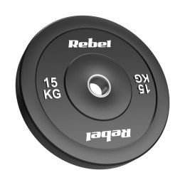 Obciążenie olimpijskie gumowane BUMPER zestaw 2x15kg, otwór 51 mm, REBEL ACTIVE