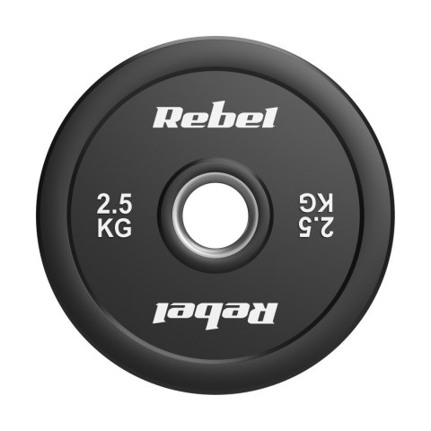 Obciążenie olimpijskie gumowane BUMPER zestaw 2x2.5kg, otwór 51 mm, REBEL ACTIVE