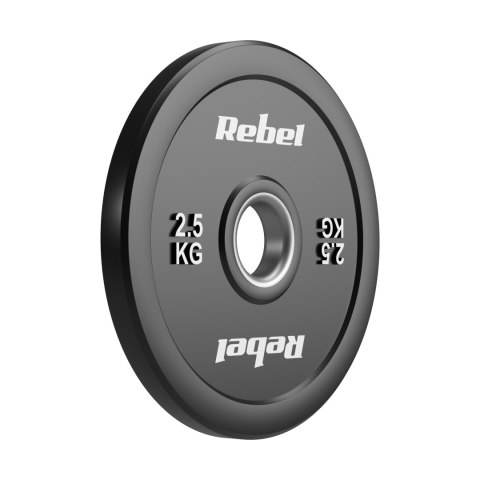 Obciążenie olimpijskie gumowane BUMPER zestaw 2x2.5kg, otwór 51 mm, REBEL ACTIVE