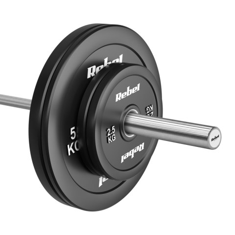 Obciążenie olimpijskie gumowane BUMPER zestaw 2x2.5kg, otwór 51 mm, REBEL ACTIVE