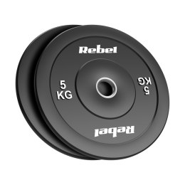 Obciążenie olimpijskie gumowane BUMPER zestaw 2x5kg, otwór 51 mm, REBEL ACTIVE