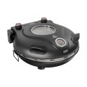 Piec do pizzy TEESA SUPREME MAX 1800 W, 400 stopni, dwie grzałki, okno, czarny, 35cm
