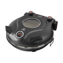 Piec do pizzy TEESA SUPREME MAX 1800 W, 400 stopni, dwie grzałki, okno, czarny, 35cm