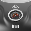 Piec do pizzy TEESA SUPREME MAX 1800 W, 400 stopni, dwie grzałki, okno, czarny, 35cm