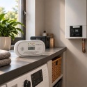 Qoltec Certyfikowany bezprzewodowy Czujnik tlenku węgla (czadu) | detektor CO | alarm 85dB | LCD | Diody LED