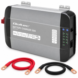 Qoltec Inteligentna profesjonalna ładowarka Monolith do akum. LiFePO4 AGM GEL SLA | 50A | 12V