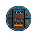 Transmiter samochodowy FM z funkcją BT (2x USB + USB-C)