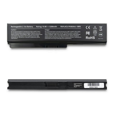 Qoltec Bateria do Toshiba PA3634 | 5200mAh | 10.8-11.1V Qoltec Bateria do Toshiba PA3634 | 5200mAh | 10.8-11.1V
