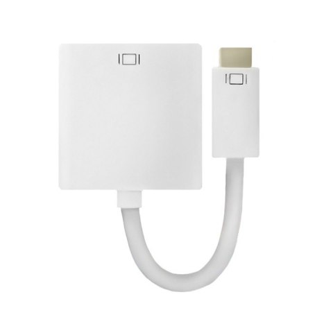 Qoltec Adapter Mini DVI męska | DVI (24+5) żeńska |0.17m Qoltec Adapter Mini DVI męska | DVI (24+5) żeńska |0.17m