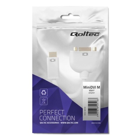 Qoltec Adapter Mini DVI męska | VGA żeńska | 0.15m Qoltec Adapter Mini DVI męska | VGA żeńska | 0.15m