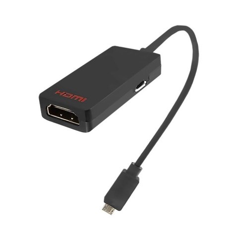 Qoltec Adapter Slim Port męski | HDMI żeński + Micro USB | 0.15m Qoltec Adapter Slim Port męski | HDMI żeński + Micro USB | 0.15m