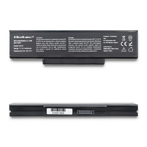 Qoltec Bateria do Asus A32-K72 | K72J | 4400mAh | 10.8-11.1V Qoltec Bateria do Asus A32-K72 | K72J | 4400mAh | 10.8-11.1V