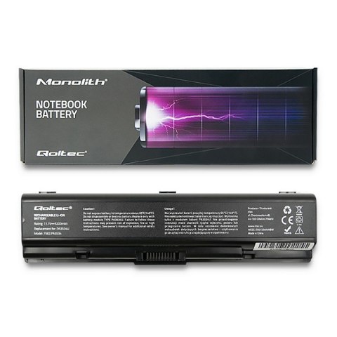 Qoltec Bateria do Toshiba PA3534U | 5200mAh | 10.8-11.1V Qoltec Bateria do Toshiba PA3534U | 5200mAh | 10.8-11.1V