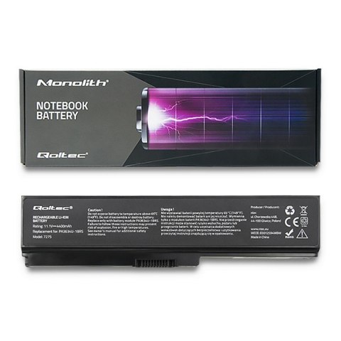 Qoltec Bateria do Toshiba PA3634 | 4400mAh | 10.8-11.1V