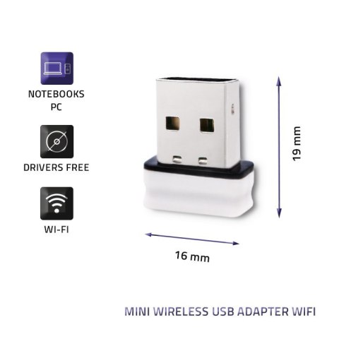 Qoltec Bezprzewodowy Mini Adapter USB Wi-Fi | Standard N Qoltec Bezprzewodowy Mini Adapter USB Wi-Fi | Standard N
