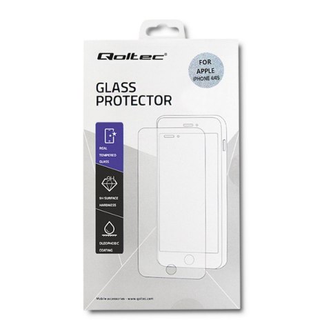 Qoltec Hartowane szkło ochronne PREMIUM do Apple iPhone 4/4s Qoltec Hartowane szkło ochronne PREMIUM do Apple iPhone 4/4s