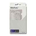 Qoltec Słuchawki dokanałowe z mikrofonem | Białe Qoltec Słuchawki dokanałowe z mikrofonem | Białe