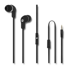 Qoltec Słuchawki dokanałowe z mikrofonem | Czarne