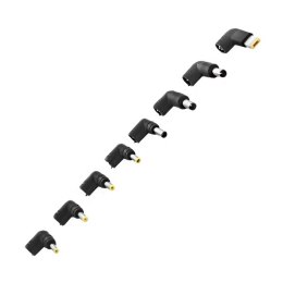 Qoltec Uniwersalny automatyczny zasilacz sieciowy 65W | 8 wtyczek | +kabel zasilający