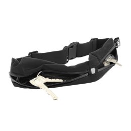 Qoltec Uniwersalny pas sportowy | podwójna kieszeń | Czarny