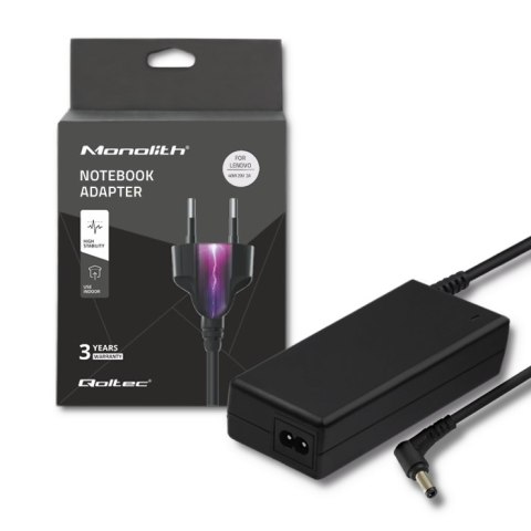 Qoltec Zasilacz do Lenovo 40W | 20V | 2A | 5.5*2.5 | +kabel zasilający Qoltec Zasilacz do Lenovo 40W | 20V | 2A | 5.5*2.5 | +kabel zasilający