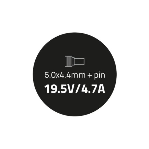 Qoltec Zasilacz do Sony 90W | 19.5V | 4.7A | 6.0*4.4+pin | +kabel zasilający Qoltec Zasilacz do Sony 90W | 19.5V | 4.7A | 6.0*4.4+pin | +kabel zasilający