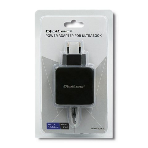 Qoltec Zasilacz do ultrabooka Asus 45W | 19V | 2.37A | 3.0*1.0 Qoltec Zasilacz do ultrabooka Asus 45W | 19V | 2.37A | 3.0*1.0