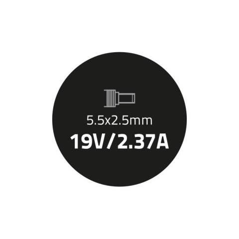 Qoltec Zasilacz do ultrabooka Toshiba 45W | 19V | 2.37A | 5.5*2.5 Qoltec Zasilacz do ultrabooka Toshiba 45W | 19V | 2.37A | 5.5*2.5
