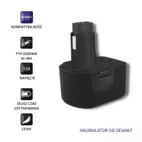 Qoltec Akumulator do Dewalt DE9037 | DE9071 | 12V Qoltec Akumulator do Dewalt DE9037 | DE9071 | 12V